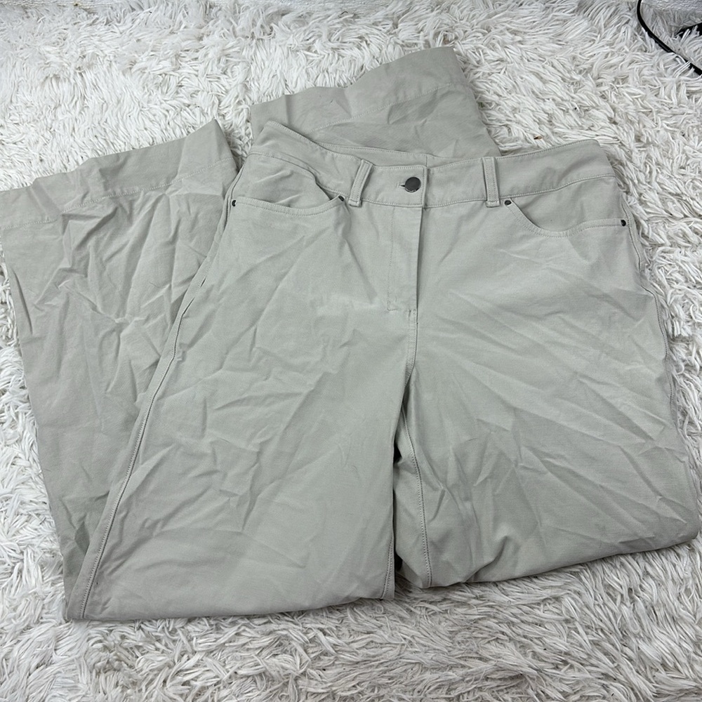 Lululemon City Sleek 5 Pocket Wide-Leg High-Rise Pant *Light Utilitech Natural